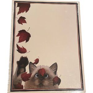 NWT Main Street Press, 60 Sheet Letter Pad, Autumn Kitty